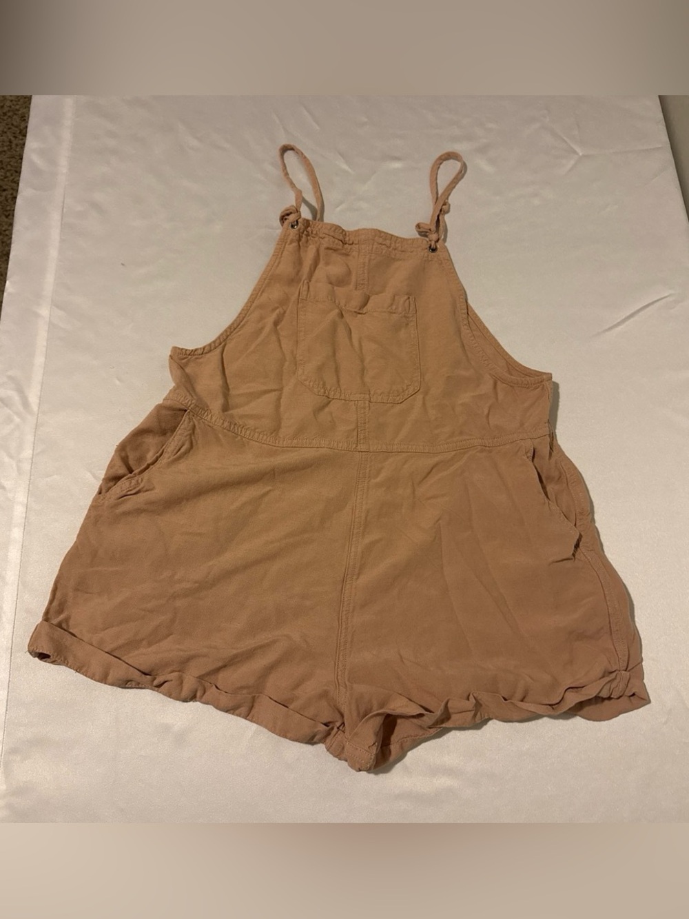 Aéropostale Dusty Rose Linen Blend Shortall Romper
